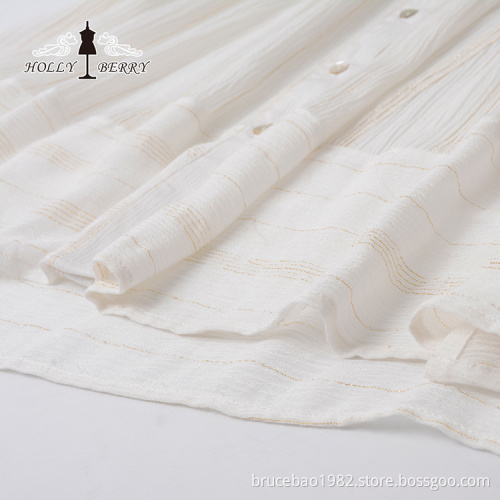 Single-breasted V-neck Woven Breathable White Lady Vest